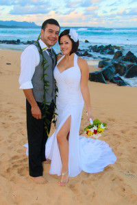 beach wedding photo